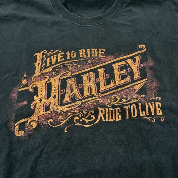 Harley-Davidson 2004 Live To Ride Ride To Live Heritage Lisle IL SS T-Shirt, 3XL - Picture 3 of 7